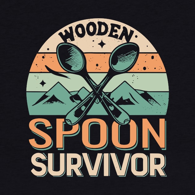 Wooden Spoon Survivor by A Floral Letter Capital letter A | Monogram, Sticker